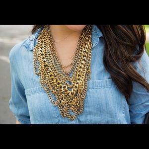 BaubleBar Courtney Bib Gold necklace